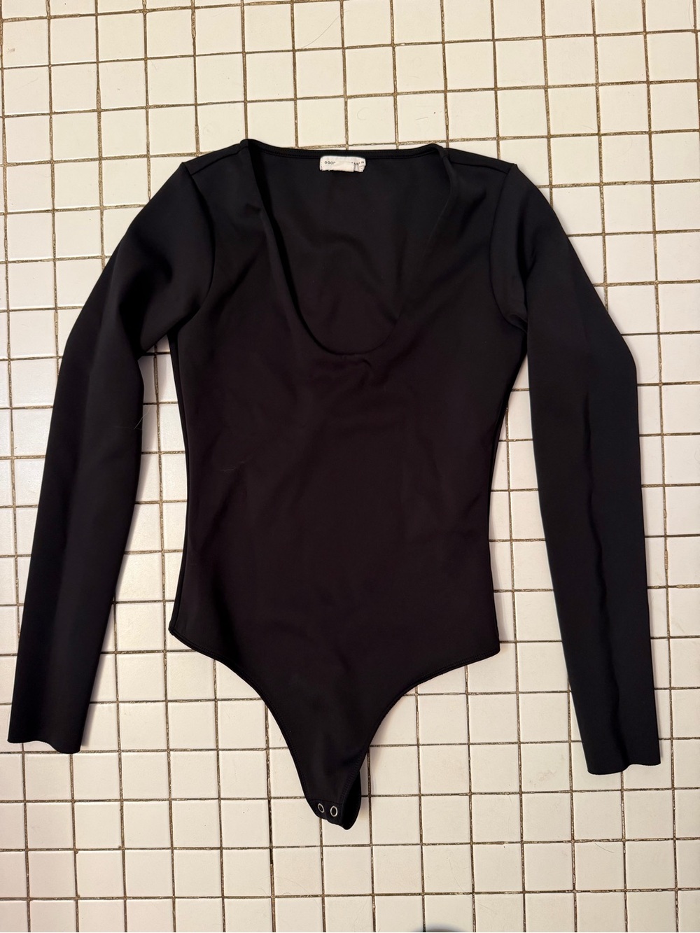 GOOD AMERICAN BLACK LONG SLEEVE SCULPT BODYSUIT SIZE SMALL $119
